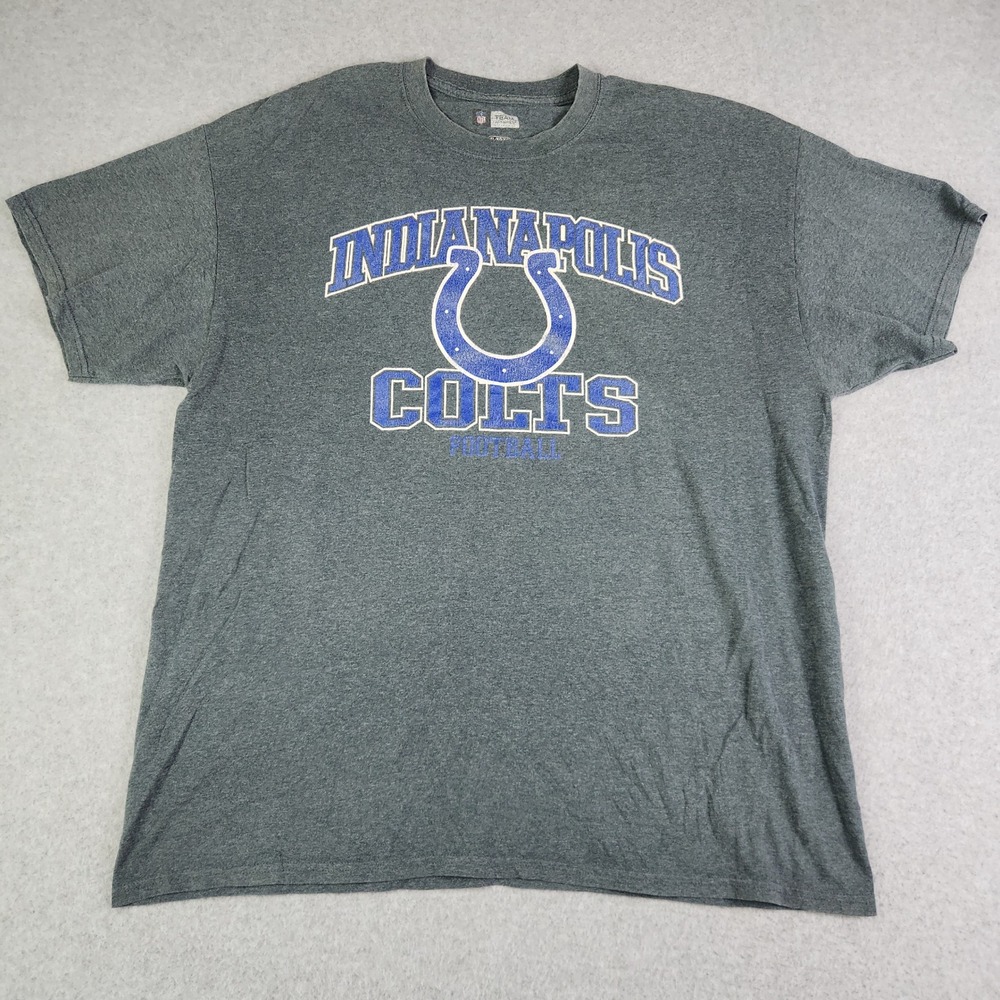 Indianapolis Colts T-Shirt Men XL Gray Team Apparel NFL Football Sports Crewneck